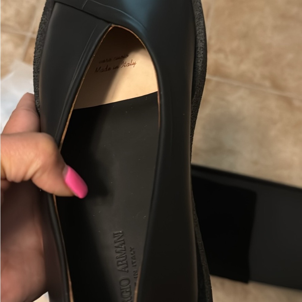 Giorgio Armani Men Elegant Black Loafers